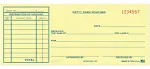 Petty Cash Voucher - Yellow (Form #DSA-130) (1000 per pack)