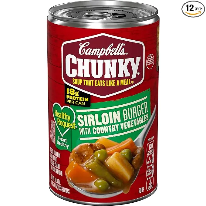 Campbell's Chunky Sirloin Burger with Country Vegetables Soup, 18.8 oz.