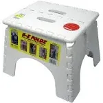 B&amp;R Plastics 101-6 EZ 9-Inch Foldz Step Stool, White