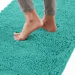 Gorilla Grip Bath Rug 60x24, Thick Soft Absorbent Chenille, Rubber Backing Quick Dry Microfiber Mats, Machine Washable Rugs for