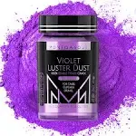 MONÉGASQUE Violet Purple Luster Dust Edible Glitter for Cocktails 15g – Premium Purple Edible Glitter for Halloween Cake – Purple Edible Glitter for Drinks – Drink Glitter Edible Dust