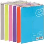 Steno Pads Spiral 6 Pack, 6 x 9, 80 Sheets White Paper, Gregg Rule