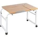 VIVO Height and Length Adjustable Mobile Desk for Kids and Adults, Tilting Table Top, Rolling Interactive Ergonomic Workstation on Wheels, DESK-V202A