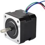 STEPPERONLINE Dual Shaft Nema 17 Stepper Motor 1.8deg 26ncm/37oz.in 12v 0.4a 42x42x34mm 4-Wire