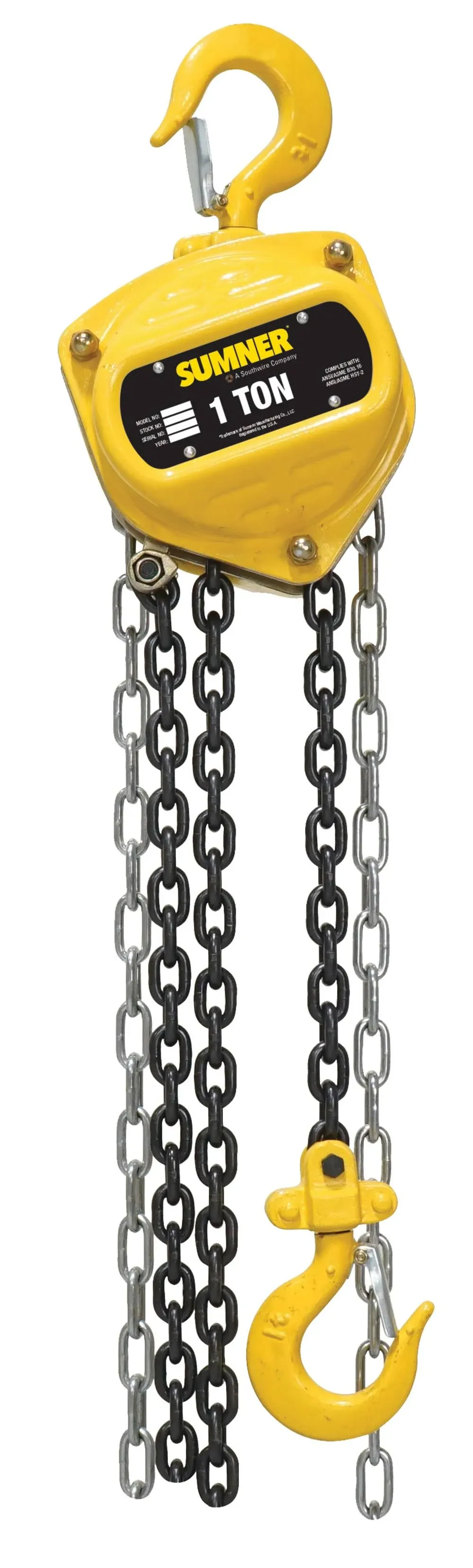 Southwire Sumner 787565 1 Ton Chain Hoist with 30 ft. Chain Fall