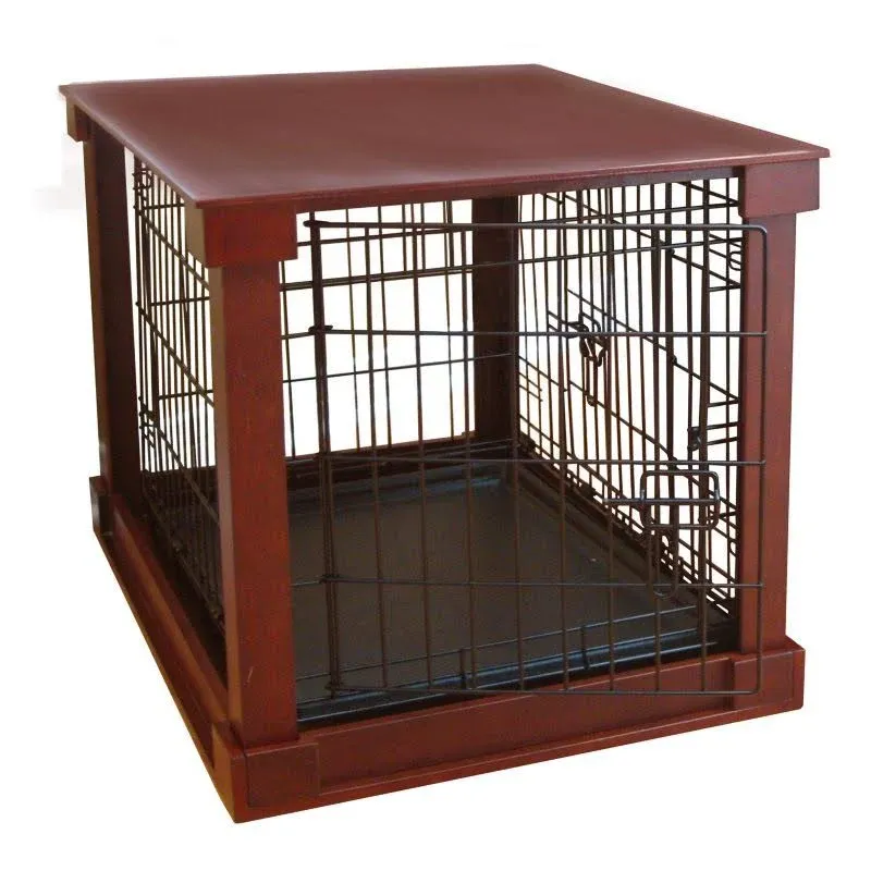 zoovilla White Dog Cage with Crate Cover, Dog Kennel Small