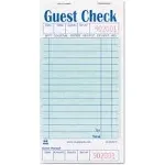 15 Line Green Guest Checks-1 Part Booked, 10 & 50