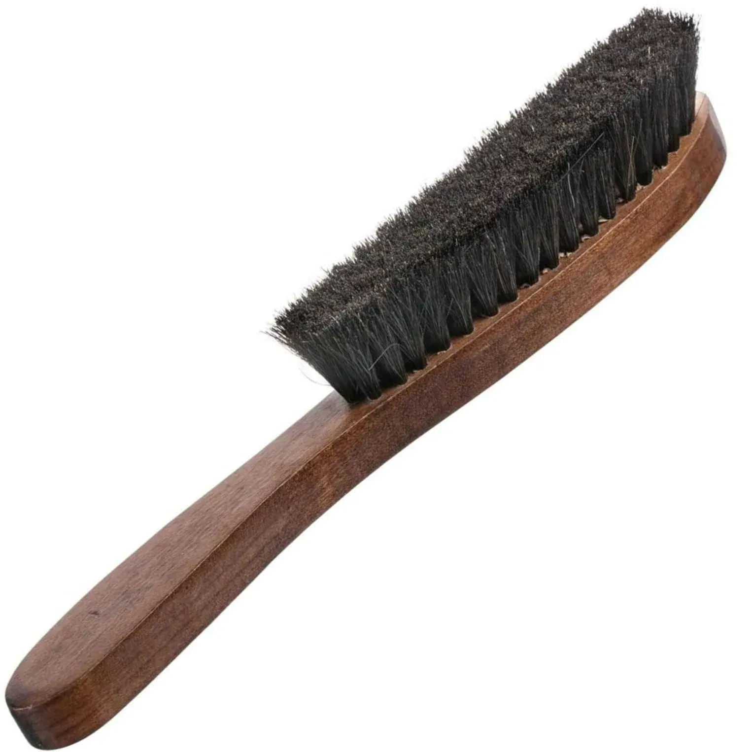 Home-it Hat Brush 100% Horse Hair Bristles Good Grip, Hardwood Handle