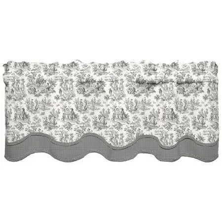 Waverly Charmed Life Wave Valance, 52 inchx18 inch, Onyx