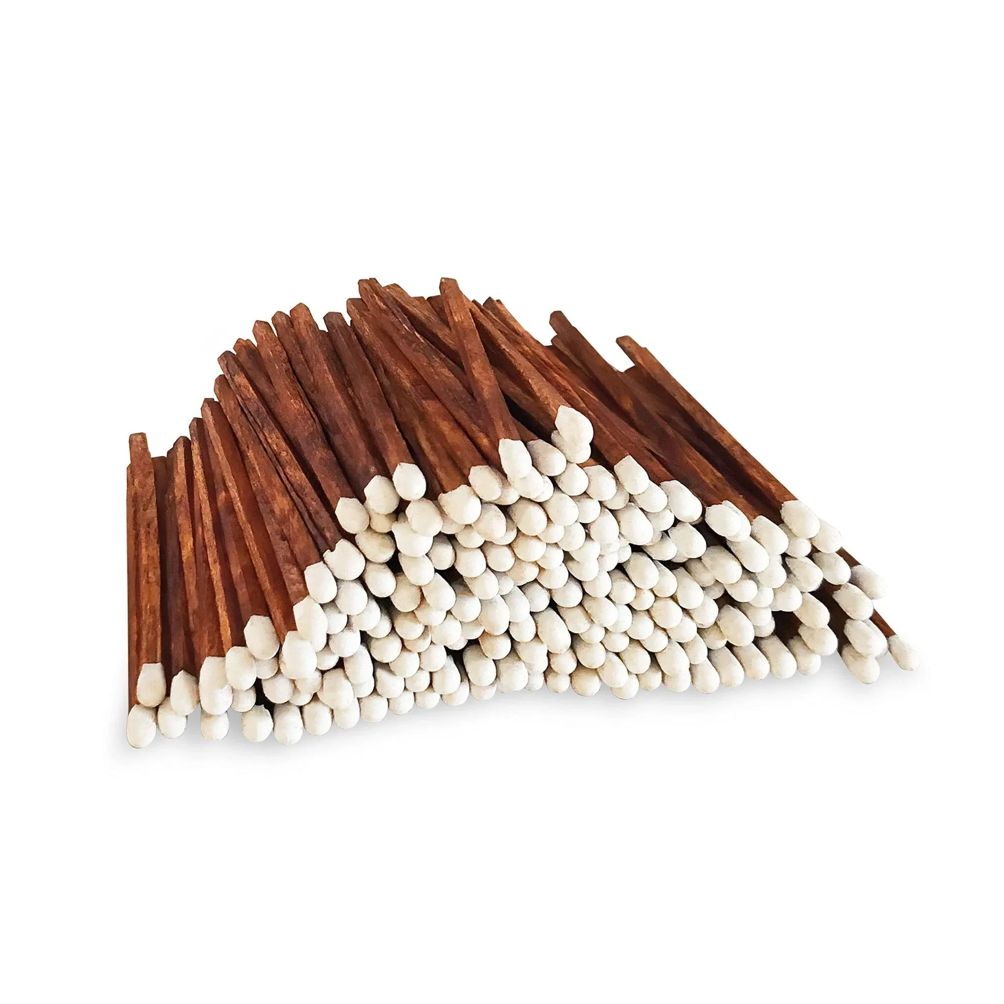 Brown Stick White Tip Safety Matches | 100+ Artisan Bulk Carrot Cake Style Matchsticks with Adhesive Strikers by Thankful Greetings| Decorative Unique Candle Lighting for Home, Gifts, & Events