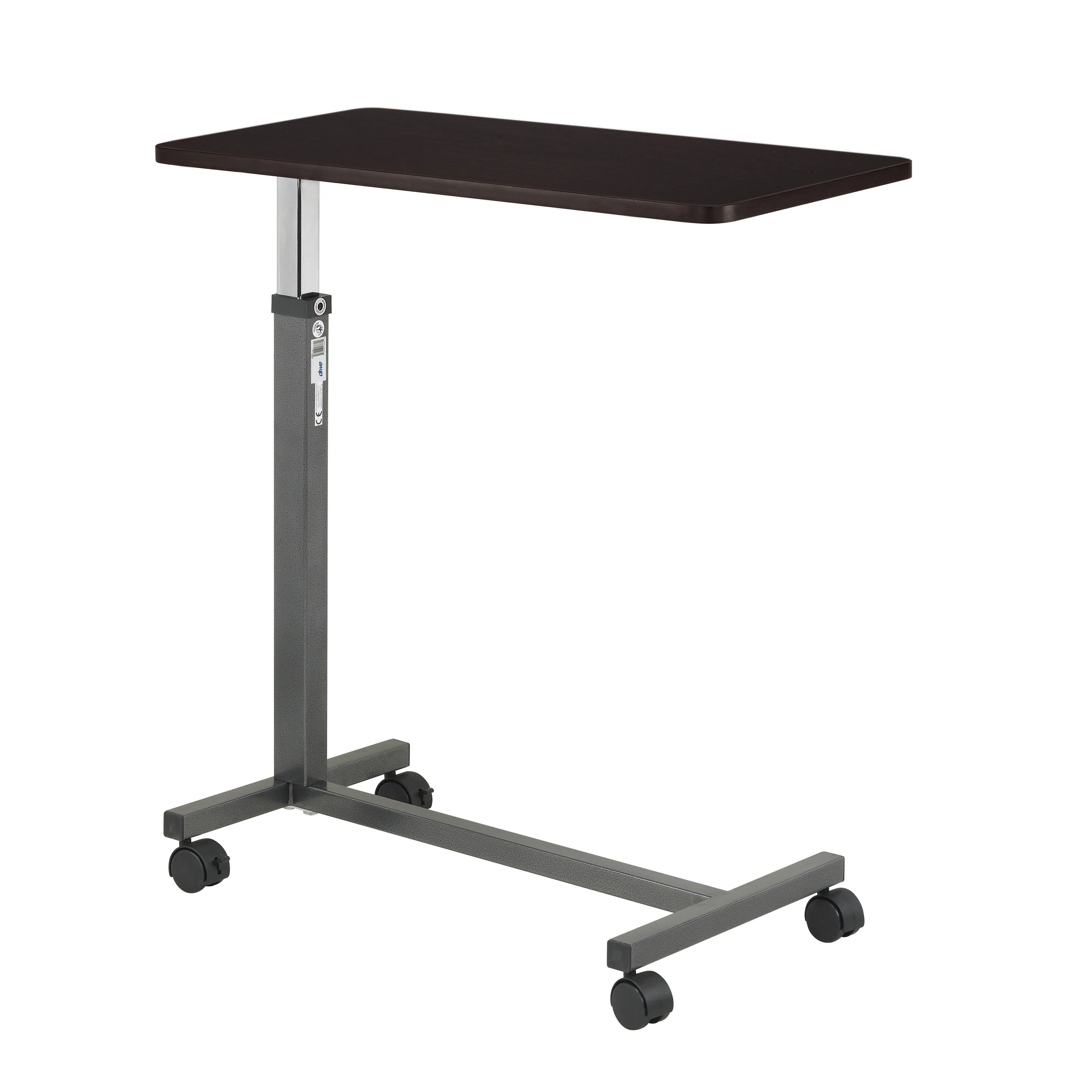 Drive Medical Non Tilt Top Overbed Table, Silver Vein