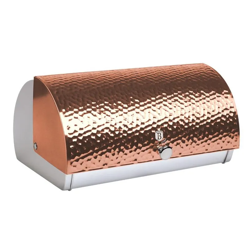 Bread Box With Metallic Door In Pink