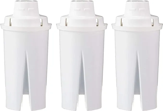 Amazon Basics 10-Cup Water 1 Pitcher & 1 Filter Included, Compatible with Brita