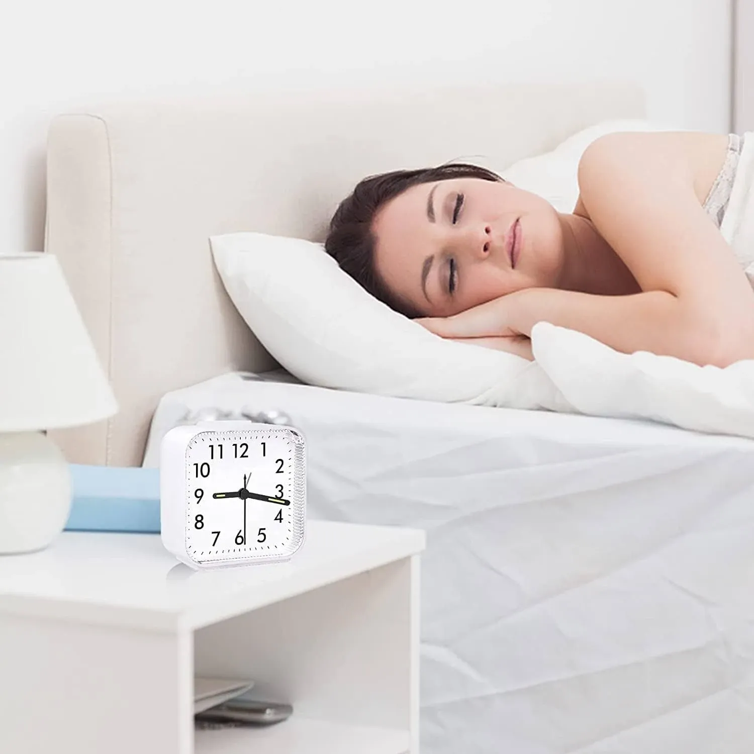 Peakeep Ultra Small, Battery Travel Alarm Clock with Snooze and Light