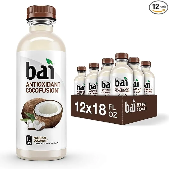 Bai Molokai Coconut - 6 pack, 18 fl oz bottles