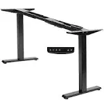 VIVO Black Electric Dual Motor Standing Desk Frame