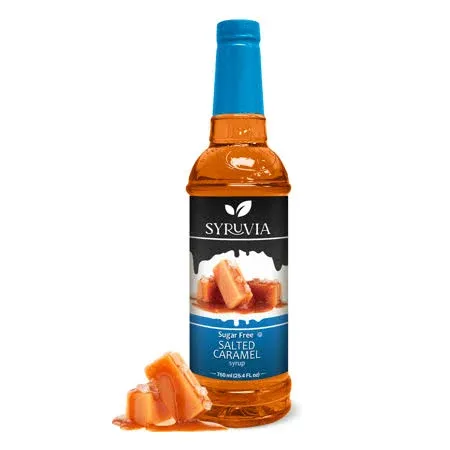 Syruvia Salted Caramel Sugar Free Coffee Syrup No-Calorie Coffee Sauce for Coffee ...