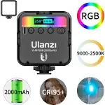 Ulanzi VL49 RGB Light w/ 3 Cold Shoes Rechargeable LED Camera Light 2500K-9000K