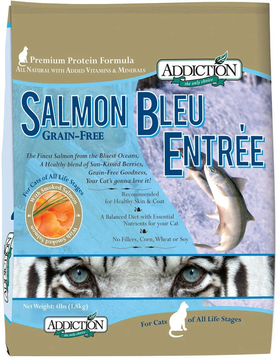 Addiction Pet Foods Salmon Bleu Cat Food - 4 lb bag