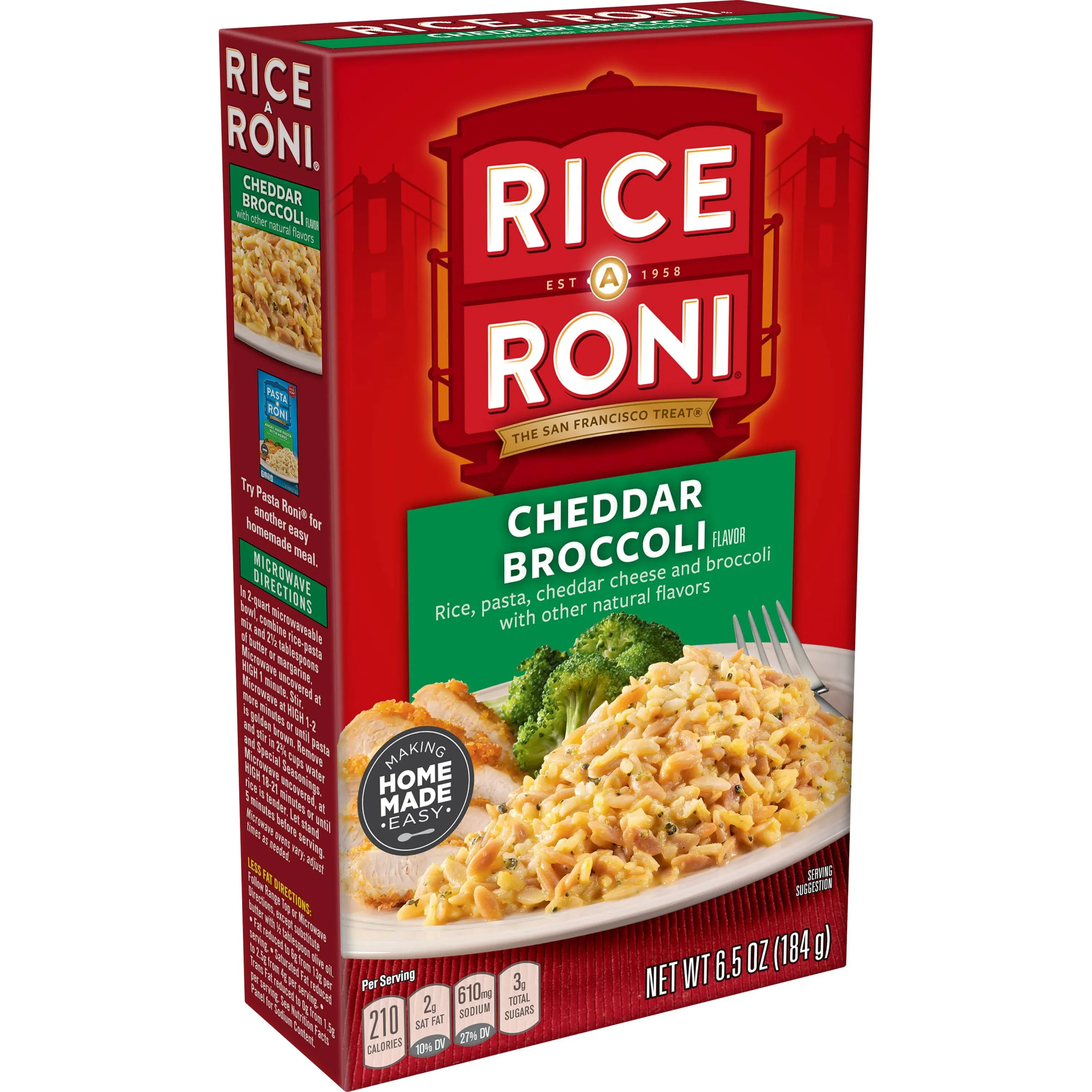 Rice A Roni Cheddar Broccoli Flavor 6.5 Oz Paper Box