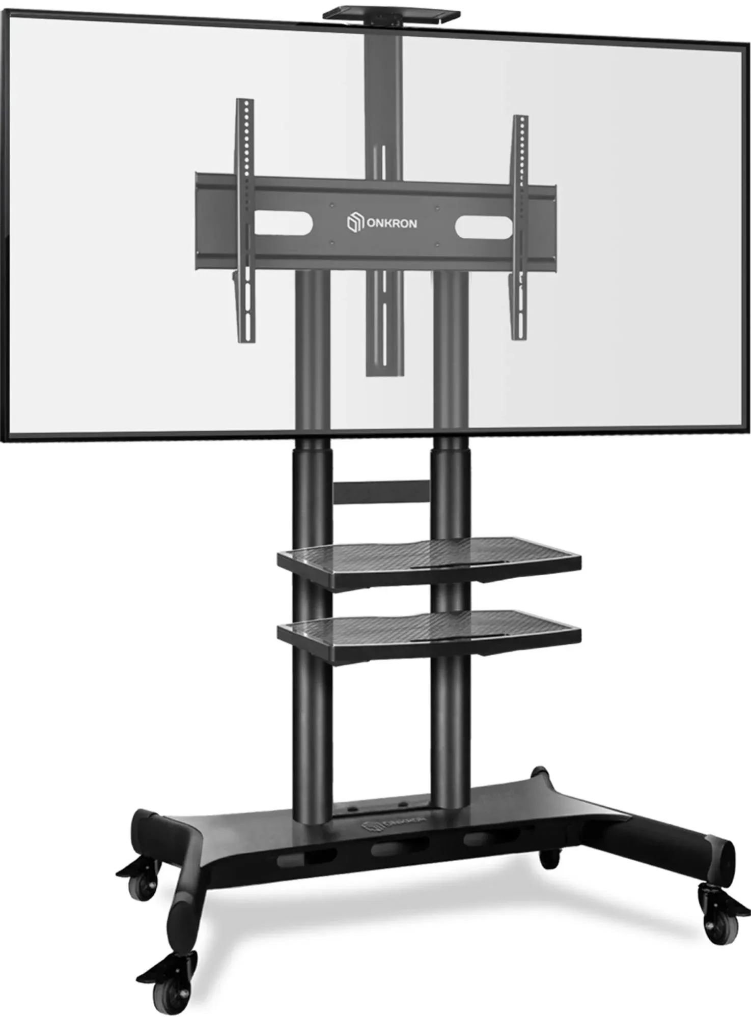 ONKRON Mobile TV Stand with Wheels Rolling TV Cart for 50-83" TVS Up to 200 lbs