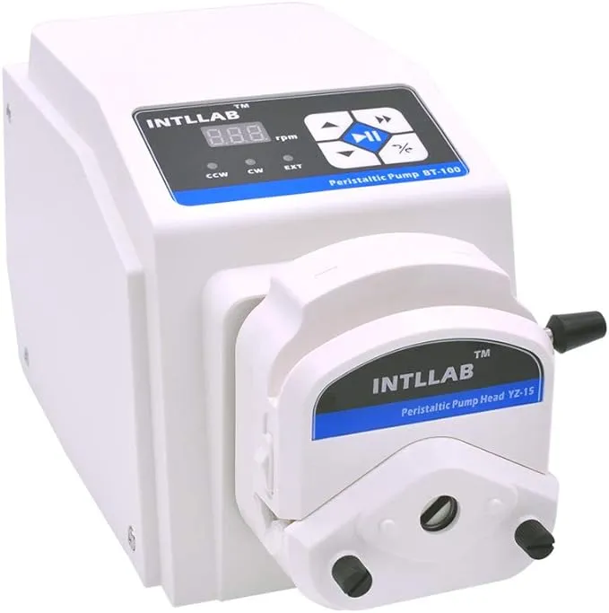 INTLLAB BT100 Variable Speed Peristaltic Pump with Pump Head YZ15, Flow Rate ...