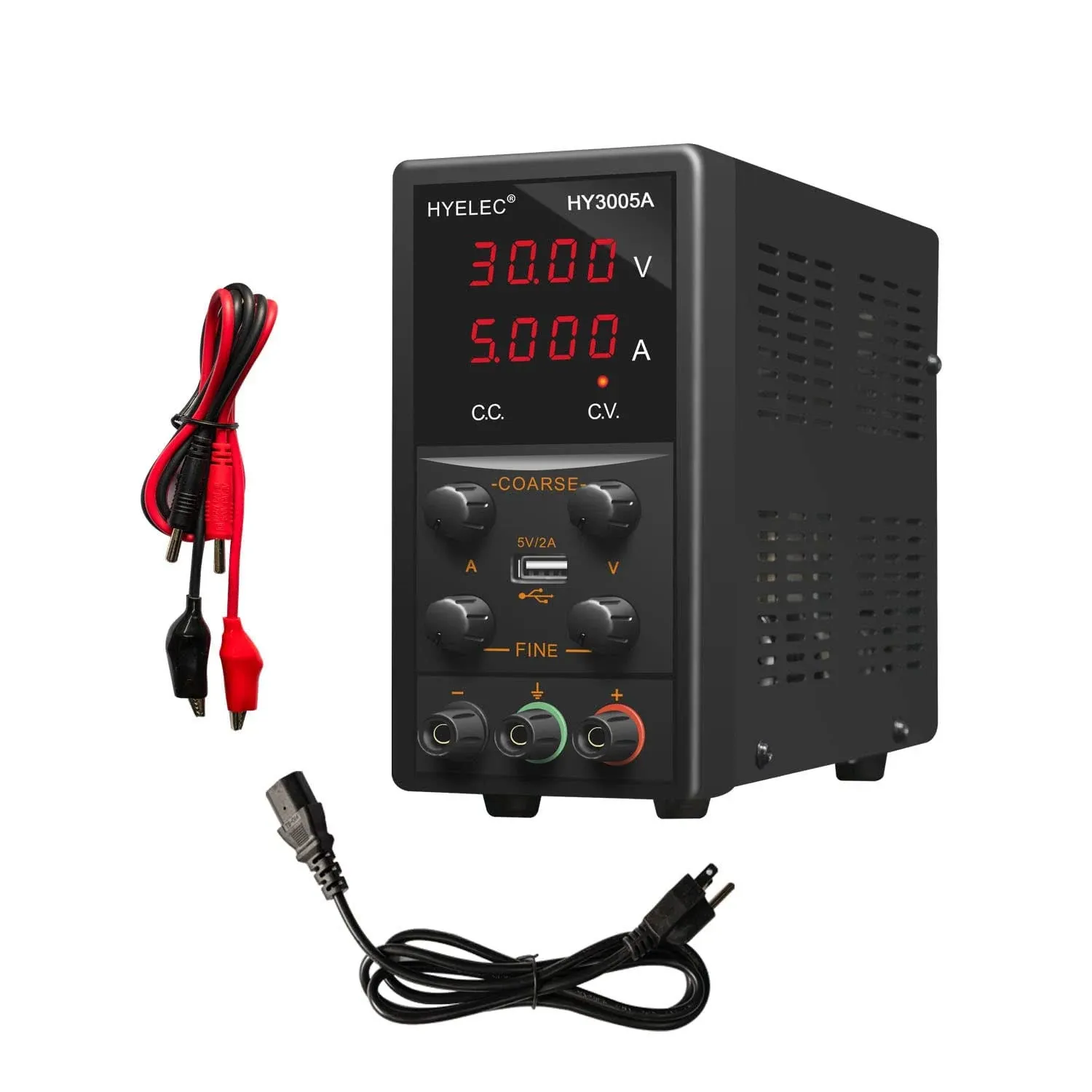 DC Power Supply Variable 30V 5A Switching Power Supply with 5V 2A USB