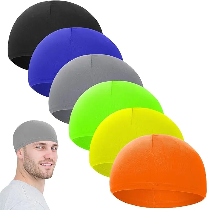 6 Pack Men Cooling Skull Cap Helmet Liner Beanie Head Wrap Hat