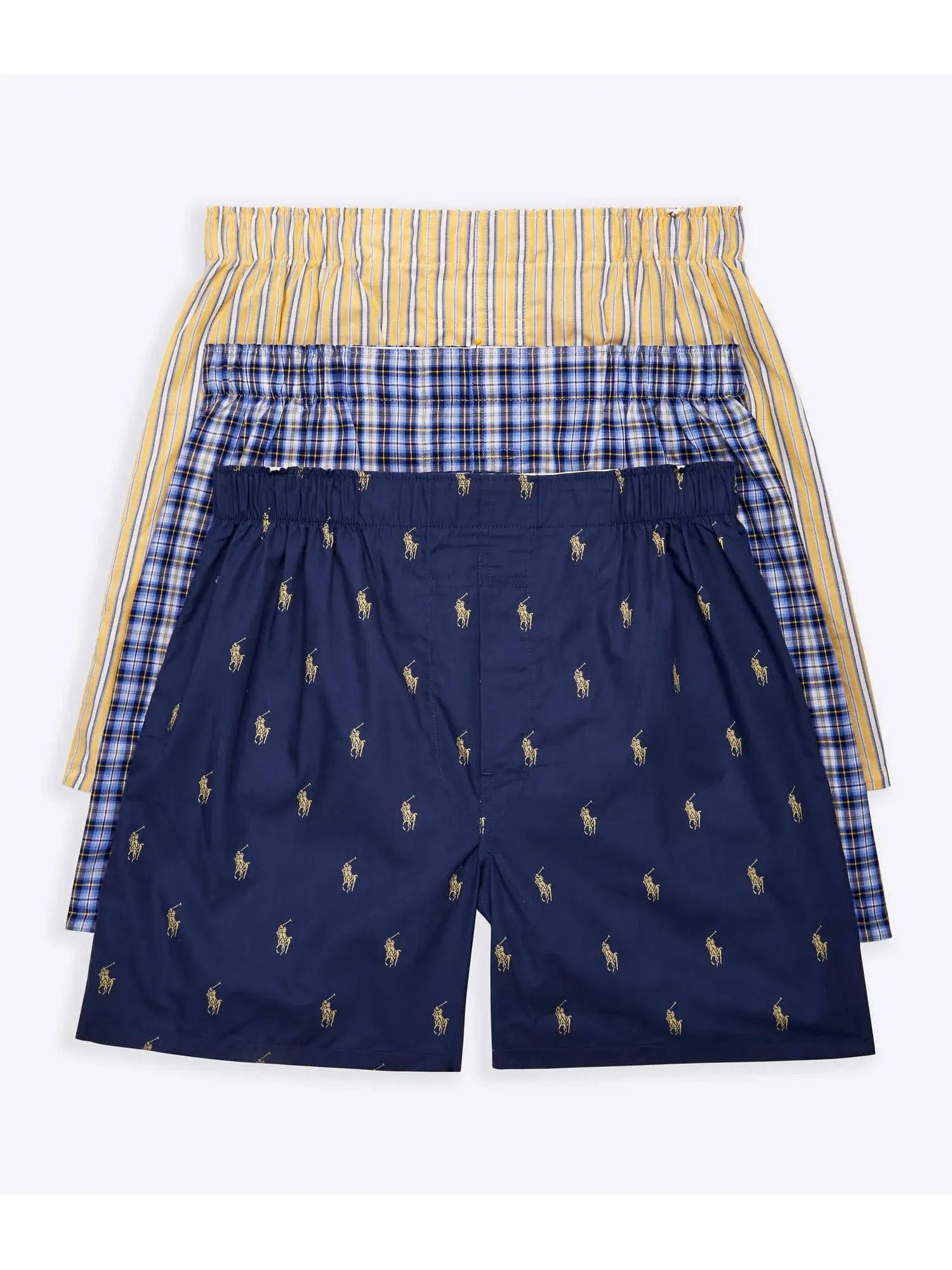 Polo Ralph Lauren Mens Classic Fit Woven Boxers 3 Pack